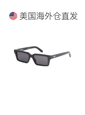 自营off-white米白色太阳镜矩形全边，黑色哈瓦那框和绿色镜片Oer