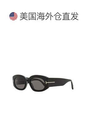 自营Tom Ford女式Cielle太阳镜TF1187 01A黑色52mm-01A 美国奥莱