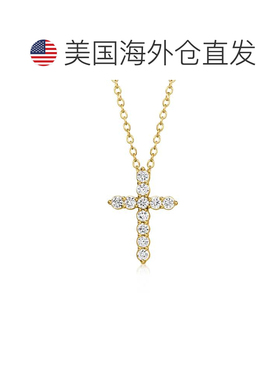自营Ross-Simons Lab-Grown Diamond Cross Pendant Necklace in