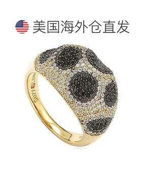 自营 Suzy Levian 纯银密钉方晶锆石戒指 - 黄色 美国奥莱直发