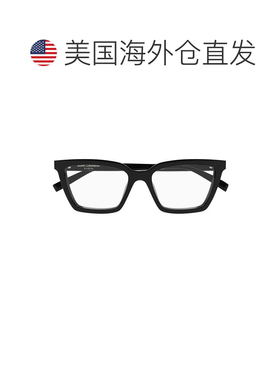 自营saint laurentBold Rectangular Sunglasses In Glossy Black