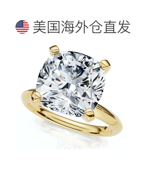 自营pompeii3经认证的 5 克拉垫形钻石订婚戒指实验室培育 14k 金