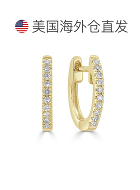 sabrina14k 金和钻石贴身耳环 - 黄色 【美国奥莱】直发配饰