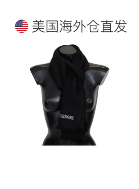 自营Missoni  Wool Unisex Neck Wrap Men's Scarf - black 美国