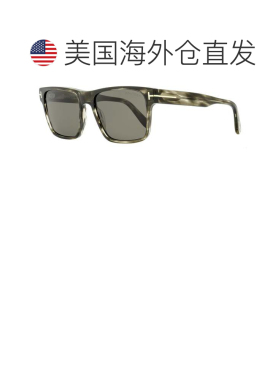 自营Tom Ford男式考尔德太阳镜TF1205 56A灰色哈瓦那55mm-56A 美