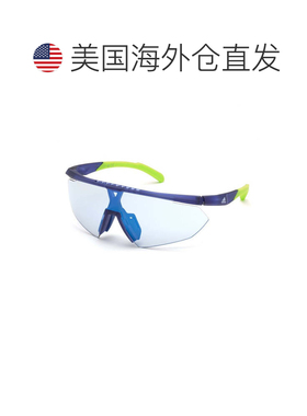 自营adidasSP0015 91X哑光蓝色/蓝色镜子-哑光蓝色 美国奥莱直发