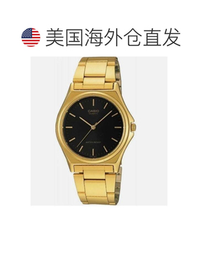 自营Casio Women’s Black Dial Analog Watch with Gold Bracele