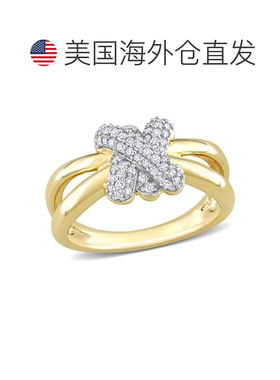 自营Mimi & Max 1/3ct TDW Diamond Crossover Ring 14k Yellow G
