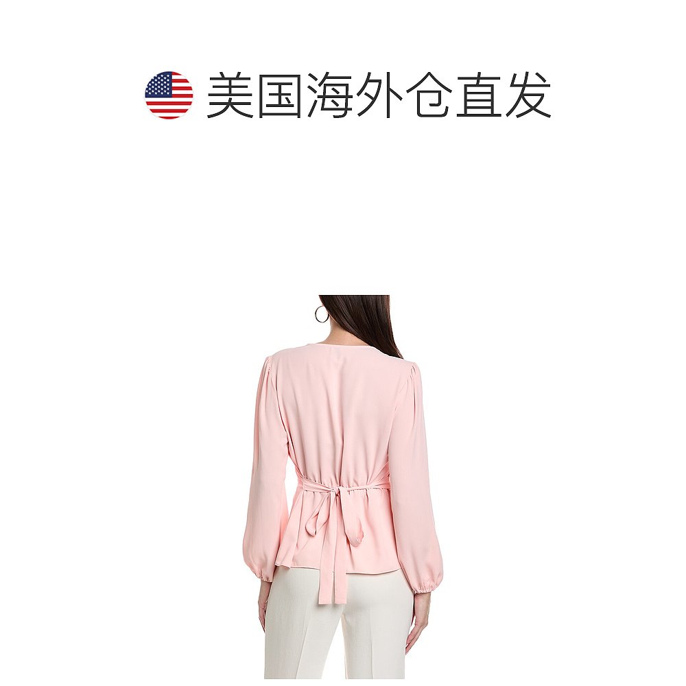 Anne Klein 荷叶边衬衫 - 粉色 【美国奥莱】直发 - 图1