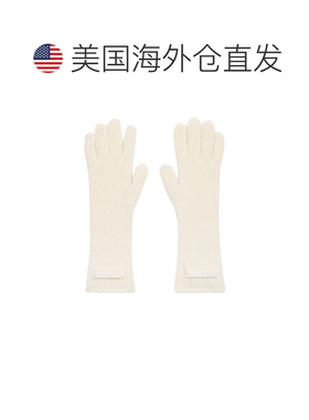 自营jacquemus罗缎羊毛手套，纹理处理-白色 美国奥莱直发