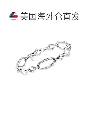 自营Ross-Simons Italian Sterling Silver Interlocking Oval-Li