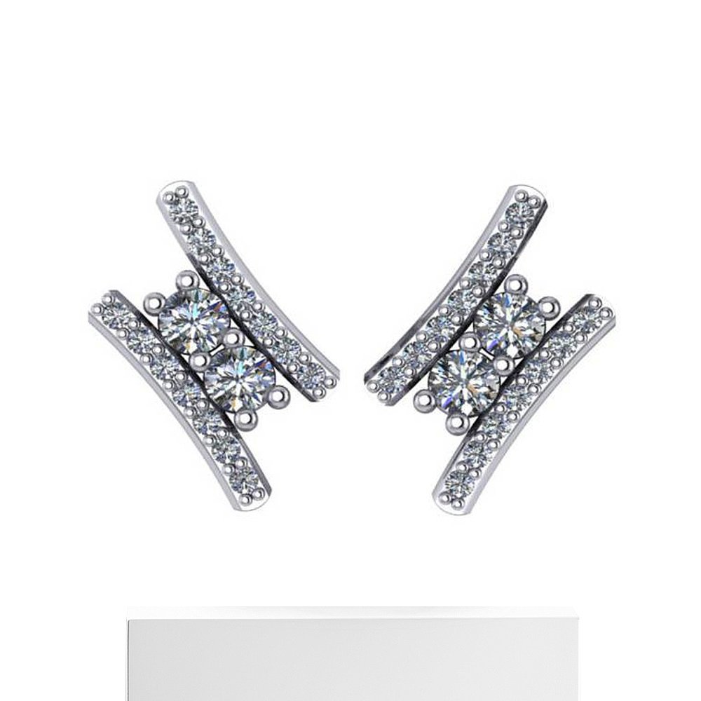 pompeii33/8Ct Forever Us 2 Stone Diamond Studs Women's Earri - 图3