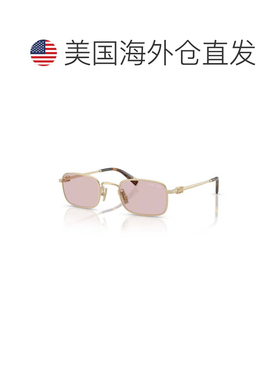自营miu miu0mu A53s Gold-Finish Metal Sunglasses - pink 美国
