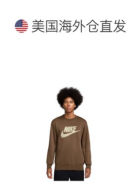 自营Nike Club Men's Brushed Fleece Crew - brown 美国奥莱直发