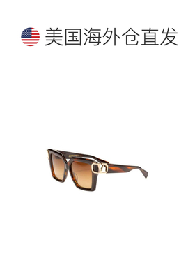 自营valentinoV - Uno Oversized Square Tortoiseshell Sunglass