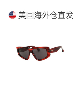 自营Max Mara女士MM0125 58mm太阳镜-红色 美国奥莱直发