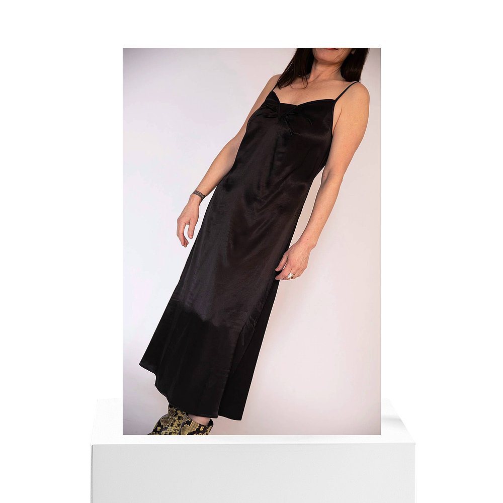 自营corey lynn calterSoho Slip Midi Dress In Black - black - 图3