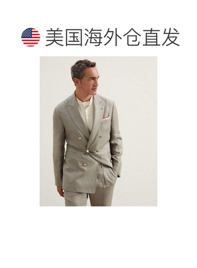 自营Brunello Cucinelli Linen Men's Blazer - green 美国奥莱直