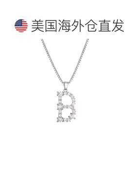 自营adornia镀银混合石水晶初始项链-银-b 美国奥莱直发