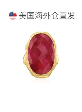 自营Ross-Simons 18kt 金红宝石戒指 - 红色 美国奥莱直发