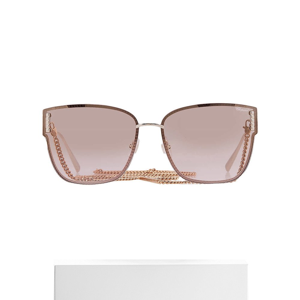 自营Chopard Gold Cat Eye Ladies Sunglasses IKCHF73 594X 63 - - 图3