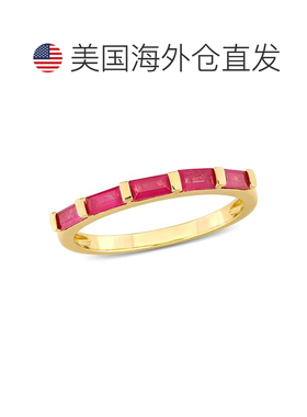 自营 Mimi & Max 4/5 克拉 TGW 五石红宝石时尚戒指 10k 金 - 红