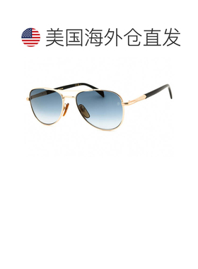 自营david beckhamDB 1175/S 0RHL 1v金色黑色/蓝色渐变金色镜子-