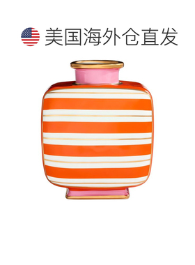 自营Jonathan Adler Portofino方形花瓶-橙色 美国奥莱直发