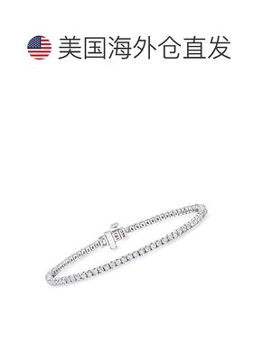 自营 Ross-Simons 实验室培育钻石网球手链 925 纯银 - 8 英寸 美