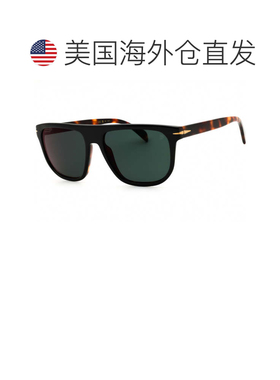 自营david beckhamDB 7111/S 0WR7 MT Black Havana/Green Mirror