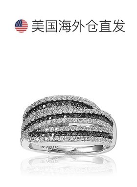 自营Suzy Levian Sterling Silver White and Brown Cubic Zircon
