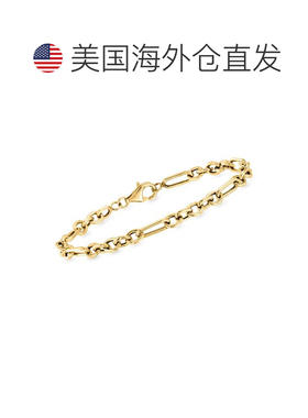 自营Ross-Simons 14kt Yellow Gold Alternating Cable and Paper