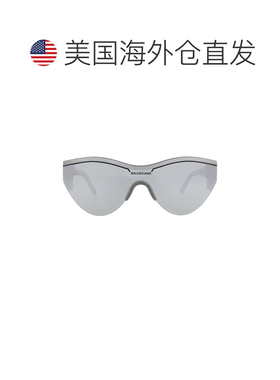 自营balenciagaShield-Frame回收醋酸纤维太阳眼镜-灰色灰色银色