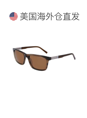 自营Nautica 男士徽标长方形太阳镜 - 浅色浮木 hol10 美国奥莱直