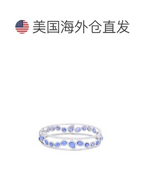 自营 diana m.18 克拉白金蓝宝石和钻石手镯 - 白色 美国奥莱直发