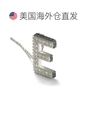 自营Suzy Levian 纯银蓝宝石和钻石装饰字母吊坠 - 蓝色 美国奥莱