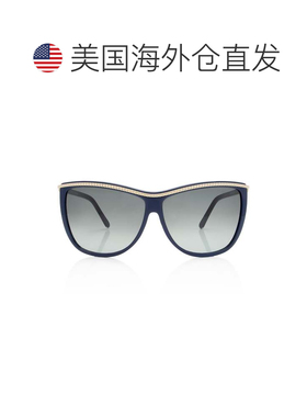 自营Chloe Chain Rectangular Sunglasses - blue 美国奥莱直发