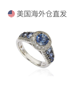 自营Suzy Levian Sterling Silver 3.61ct TGW Sapphire and Diam