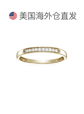 自营 vir jewels1/10 cttw 钻石婚戒 10K 金 10 石爪镶 - 黄色 美