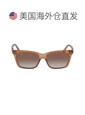 自营Salvatore Ferragamo Brown Gradient Square Ladies Sunglas