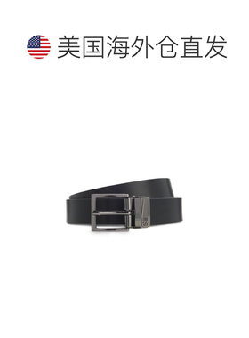 自营hugo bossReversible belt in Italian leather - black 美国