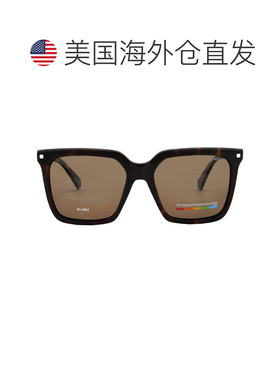 自营Polaroid Polarized Bronze Square Ladies Sunglasses PLD41