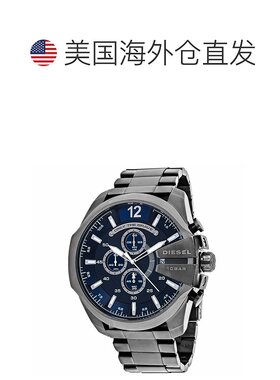 自营Diesel Men's Mega chief  Blue Dial Watch - blue 美国奥莱