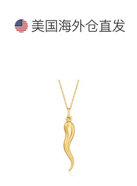 自营 Ross-Simons 14kt 黄金意大利号角吊坠项链 - 20 英寸 美国