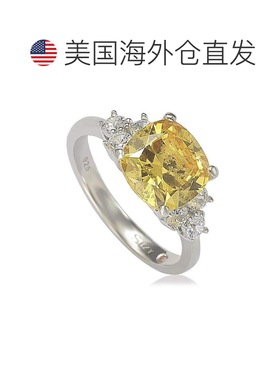 自营 Suzy Levian 纯银黄色立方氧化锆订婚戒指 - 黄色 美国奥莱