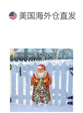 自营 圣诞老人与森林朋友节日门饰，G. Debrekht 设计 - 多色 美