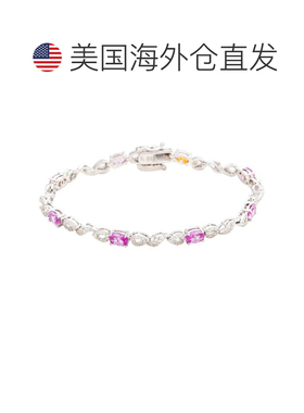 自营Suzy Levian Sterling Silver Oval-Cut Pink Sapphire And D