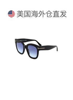 自营Tom Ford女士52mm偏光太阳镜-黑色 美国奥莱直发