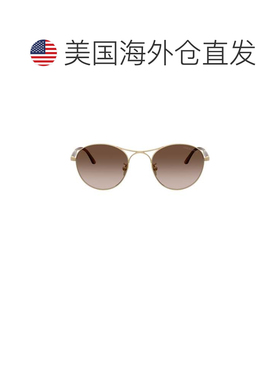 自营giorgio armaniGold 0ar6177双桥圆形太阳镜-棕色 美国奥莱直