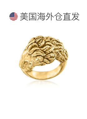自营 Ross-Simons 意大利 18kt 黄金狮子头戒指 黄色 美国奥莱直